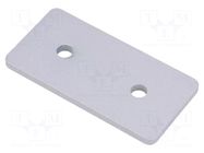 Flat bar; for profiles; with bore without countersunk; W: 45mm ELESA+GANTER