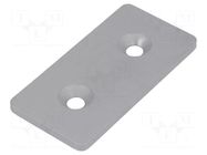 Flat bar; for profiles; with bore for countersunk screws; steel ELESA+GANTER