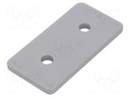 Flat bar; for profiles; with bore without countersunk; W: 40mm ELESA+GANTER