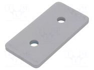 Flat bar; for profiles; with bore without countersunk; W: 40mm ELESA+GANTER