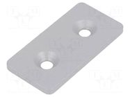 Flat bar; for profiles; with bore for countersunk screws; steel ELESA+GANTER
