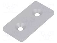 Flat bar; for profiles; with bore for countersunk screws; steel ELESA+GANTER