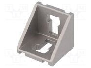 Angle bracket; for profiles; Width of the groove: 10mm; W: 38mm ELESA+GANTER