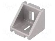 Angle bracket; for profiles; Width of the groove: 8mm; W: 28mm ELESA+GANTER