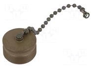 Protection cover; external thread,threaded joint; olive; 97 AMPHENOL