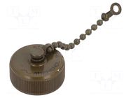 Protection cover; internal thread,threaded joint; olive; 97 AMPHENOL