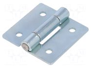 Hinge; Width: 50mm; stainless steel; H: 50mm; Holes pitch: 30/30mm ELESA+GANTER