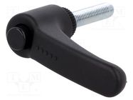 Lever; adjustable; Thread len: 30mm; Lever length: 44mm; -30÷130°C ELESA+GANTER