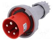Connector: AC supply 3-phase; plug; male; 63A; 400VAC; IEC 60309 PAWBOL