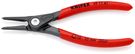 KNIPEX 49 11 A1 Precision Circlip Pliers for external circlips on shafts with non-slip plastic coating grey atramentized 140 mm