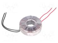 Transformer: toroidal; 80VA; 230VAC; 24V; 3.33A; Leads: cables; IP00 INDEL