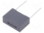 Capacitor: polyester; 330nF; Uoper: 630VDC; 220VAC; 22.5mm; ±10% KEMET