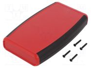 Enclosure: multipurpose; X: 89mm; Y: 147mm; Z: 24mm; 1553; ABS; red HAMMOND