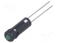 Indicator: LED; prominent; green; Ø5.2mm; IP40; for PCB; ØLED: 3mm SIGNAL-CONSTRUCT