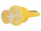 LED lamp; yellow; T08; Urated: 12VDC; 1lm; No.of diodes: 1; 0.24W OPTOSUPPLY
