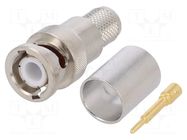 Connector: BNC; plug; male; straight; 50Ω; soldering,crimped CommScope