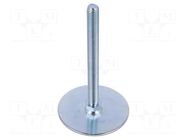 Foot; Base dia: 80mm; M12; steel; Plunger length: 125mm ELESA+GANTER