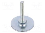 Foot; Base dia: 50mm; M8; steel; Plunger length: 50mm; Plating: zinc ELESA+GANTER