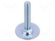 Foot; Base dia: 40mm; M10; steel; Plunger length: 50mm ELESA+GANTER