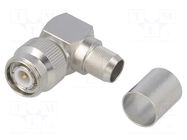 Connector: TNC; plug; male; angled 90°; 50Ω; soldering,crimped TELEGÄRTNER