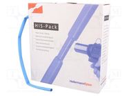 Heat shrink sleeve; 2: 1; 6.4mm; L: 5m; blue; cardboard packaging HELLERMANNTYTON