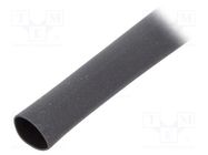 Heat shrink sleeve; thin walled,flexible; 2: 1; 4.8mm; black; reel HELLERMANNTYTON