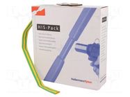 Heat shrink sleeve; 2: 1; 9.5mm; L: 5m; yellow-green HELLERMANNTYTON