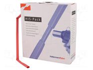 Heat shrink sleeve; 2: 1; 6.4mm; L: 5m; red; cardboard packaging HELLERMANNTYTON