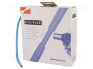 Heat shrink sleeve; 2: 1; 4.8mm; L: 10m; blue; cardboard packaging HELLERMANNTYTON