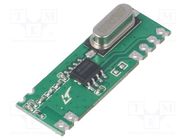Module: RF; AM receiver; ASK,OOK; 433.92MHz; -114dBm; 1.8÷3.6VDC HOPE MICROELECTRONICS
