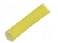 Insulating tube; fiberglass; yellow; -30÷155°C; Øint: 8mm; L: 100m FAVIER