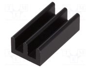 Heatsink: extruded; black; L: 19mm; W: 10mm; H: 6mm; 36K/W; aluminium FISCHER ELEKTRONIK