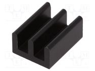 Heatsink: extruded; black; L: 13mm; W: 10mm; H: 6mm; 61K/W; aluminium FISCHER ELEKTRONIK