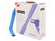 Heat shrink sleeve; 2: 1; 12.7mm; L: 5m; blue; cardboard packaging HELLERMANNTYTON