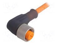 Cable: for sensors/automation; M12; PIN: 4; angled; 5m; plug; 250VDC LUMBERG AUTOMATION