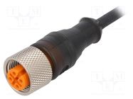 Connection lead; M12; PIN: 3; straight; 5m; plug; 30VAC; 4A; RKT; IP67 LUMBERG AUTOMATION