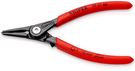 KNIPEX 49 31 A0 Precision Circlip Pliers for external circlips on shafts with overexpansion guard with non-slip plastic coating grey atramentized 140 mm