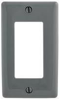 WALL PLATE, NYLON, 1 GANG, GRAY