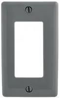 WALL PLATE, NYLON, 1 GANG, GRAY