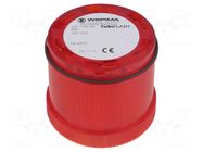 Module: light signaller; red; LED; 24VDC; IP65; Ø70x65.5mm WERMA