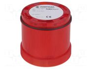 Module: light signaller; red; LED; 24VDC; 24VAC; IP65; Ø70x65.5mm WERMA