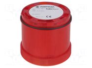 Module: light signaller; red; LED; 24VDC; 24VAC; IP65; Ø70x65.5mm WERMA