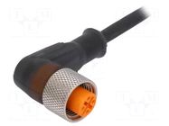 Cable: for sensors/automation; M12; PIN: 3; angled; 5m; plug; 30VDC LUMBERG AUTOMATION
