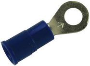 TERMINAL, RING TONGUE, #8, CRIMP, BLUE