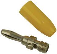 BANANA PLUG, 15A, SOLDERLESS, YELLOW