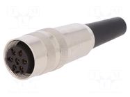 Connector: M16; plug; female; PIN: 7; 5A; 250V; soldering; for cable LUMBERG