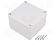 Enclosure: multipurpose; X: 80mm; Y: 82mm; Z: 55mm; ABS; grey; gasket KRADEX