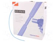 Heat shrink sleeve; 2: 1; 1.2mm; L: 10m; blue; cardboard packaging HELLERMANNTYTON