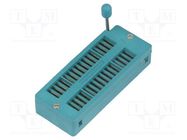 Socket: integrated circuits; ZIF; DIP32; 7.62/15.24mm; THT; 50VDC CONNFLY