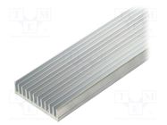 Heatsink: extruded; grilled; aluminium; L: 1000mm; W: 59.69mm; raw FISCHER ELEKTRONIK